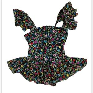 Betsey Johnson floral corset style blouse!